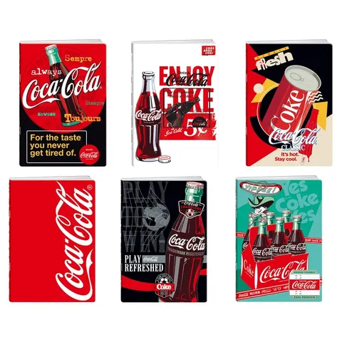 Caiet Best Buy Premium, Coca Cola, A5, dictando lat, hârtie offset, 50 file, asortat, 1 bucată
