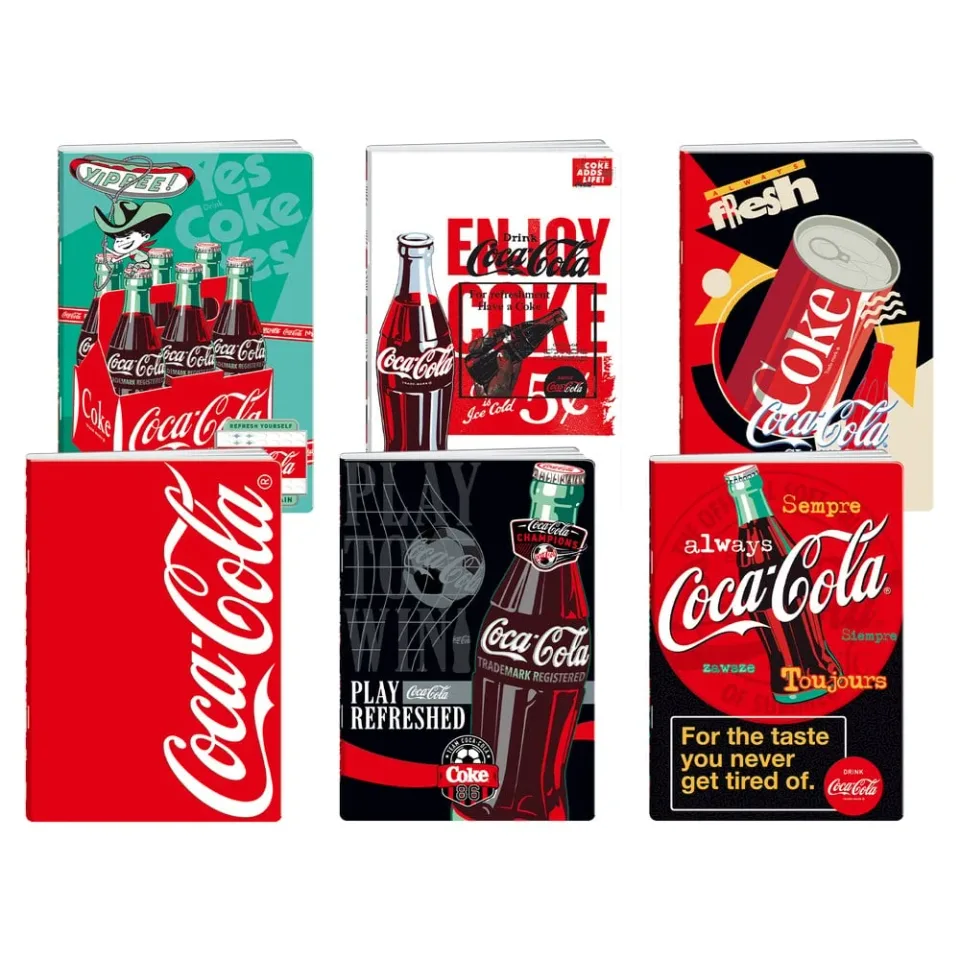 Caiet Best Buy Premium, Coca Cola, A4, liniatură lată, hârtie offset, 50 foi, diverse, 1 bucată