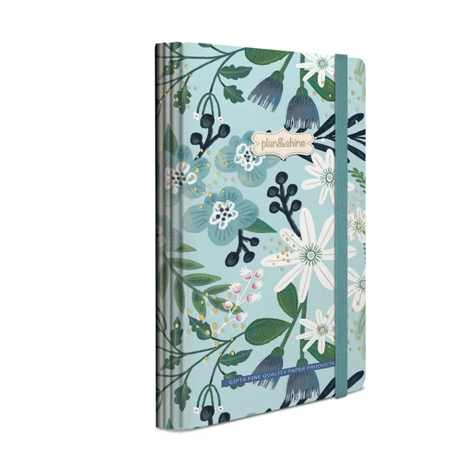 Gipta Planner Plan&Shine, A5, copertă tare, spirală ascunsă, cu elastic, 120 foi
