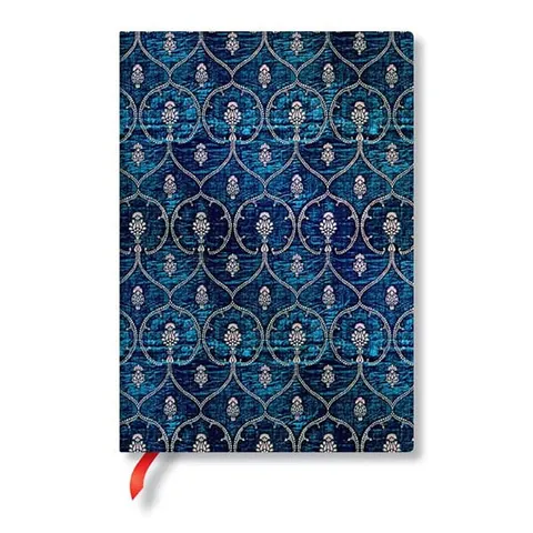 Carnet Paperblanks Blue Velvet, Midi, copertă moale, 88 file