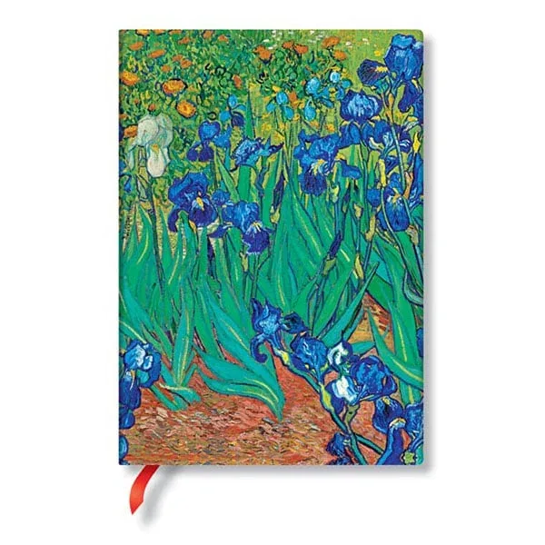 Paperblanks Caiet Van Gogh’s Irises, Midi, copertă tare, 72 foi