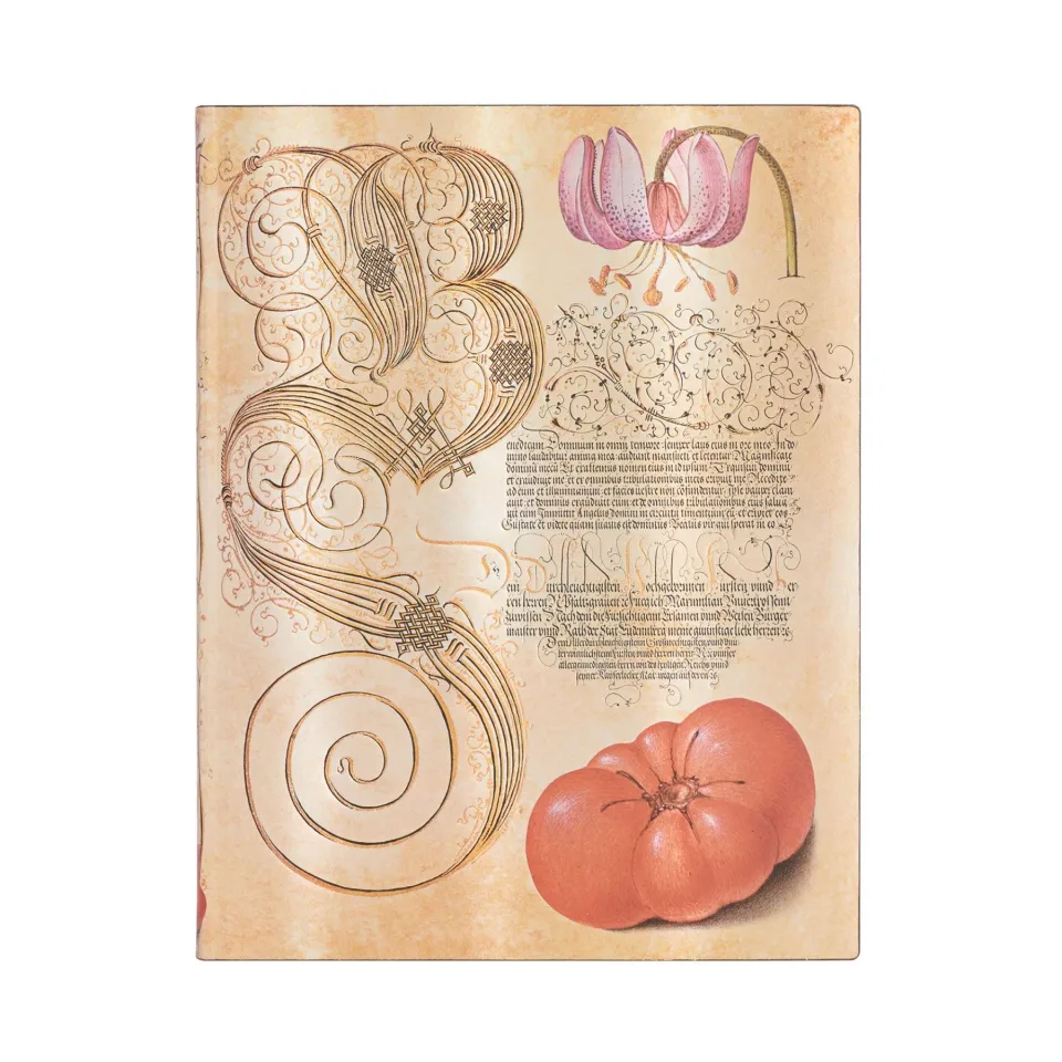 Caiet Paperblanks Lily&Tomato, 180 x 230 mm, cu linii largi, copertă moale, 88 file
