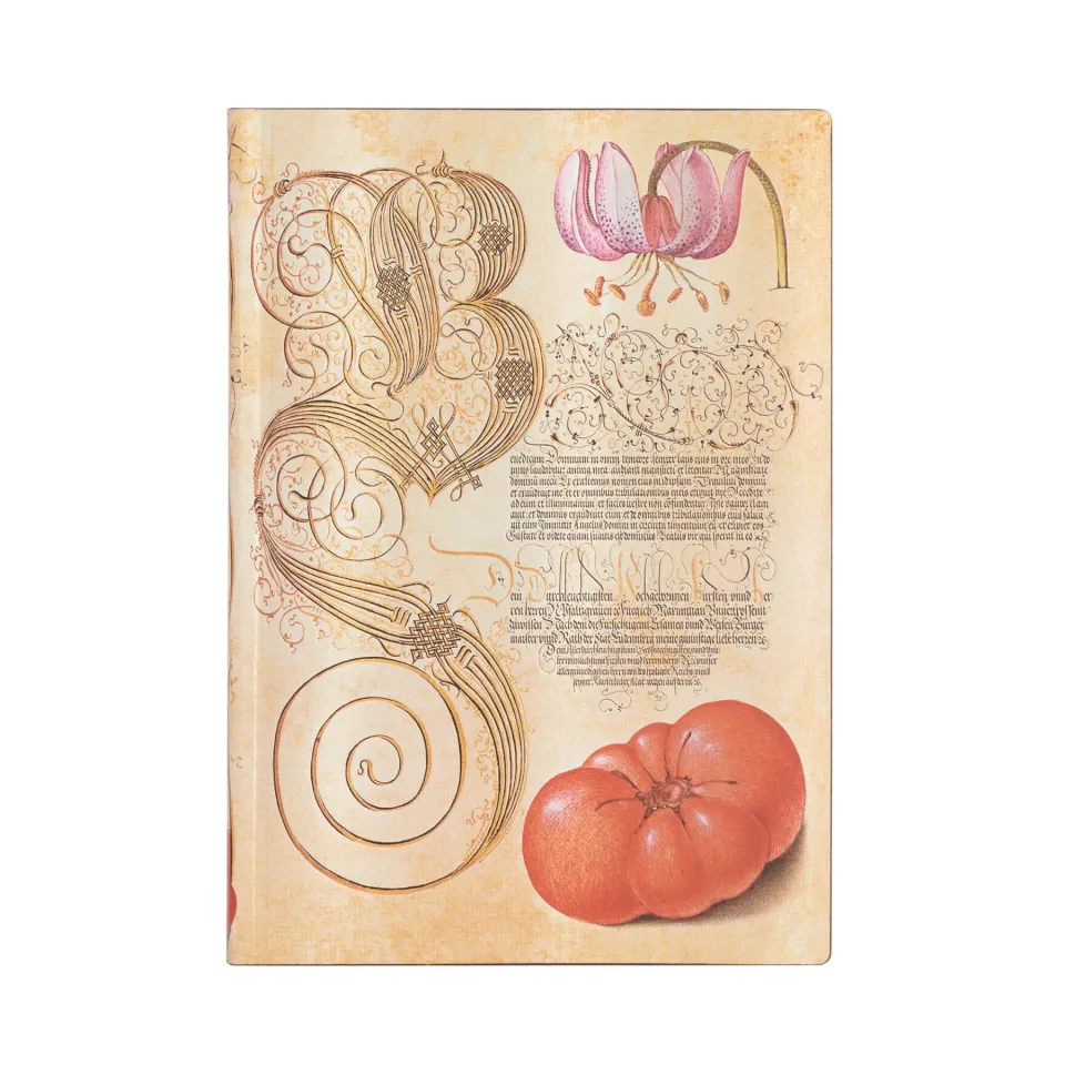 Caiet Paperblanks Lily & Tomato, Midi, copertă moale, 88 foi