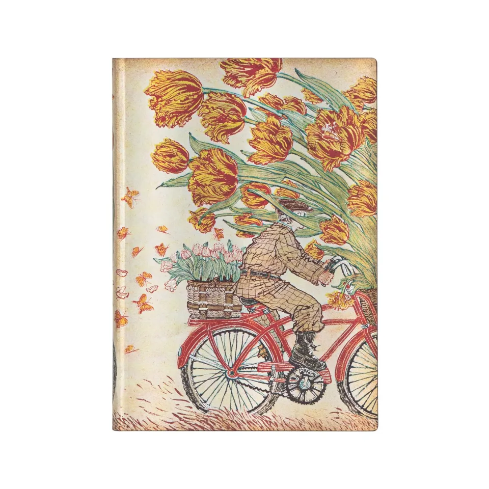 Carnet Paperblanks Holland Spring, Midi, cu linii late, copertă moale, 88 de file