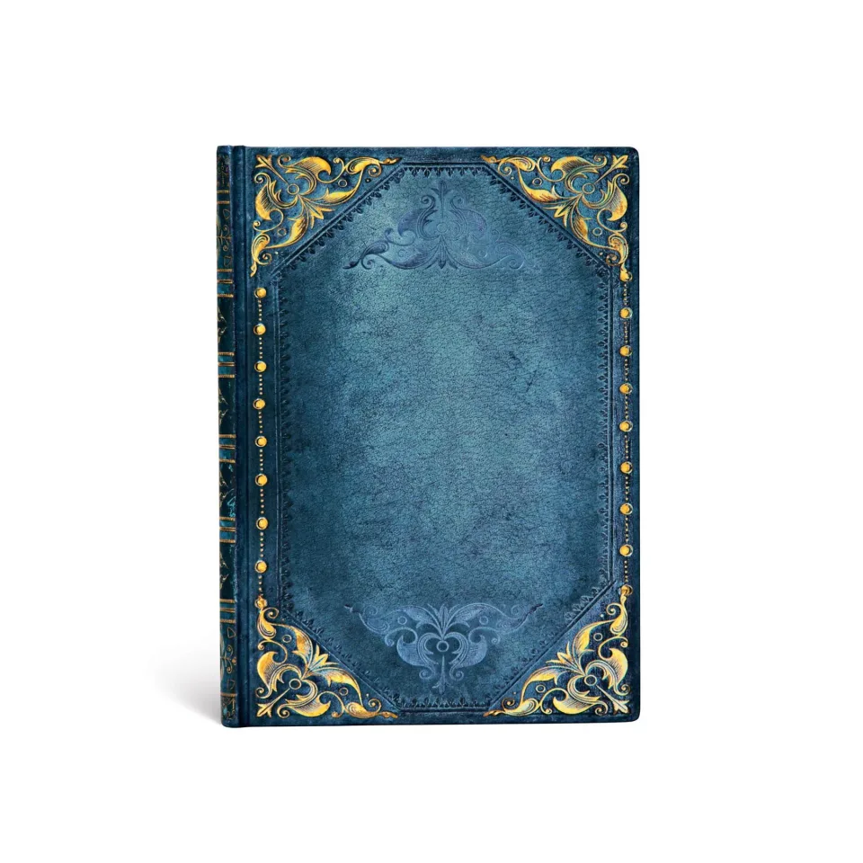 Caiet Paperblanks Peacock Punk, Midi, cu linii late, copertă dură, 72 file