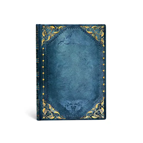 Caiet Paperblanks Peacock Punk, Midi, cu linii late, copertă dură, 72 file