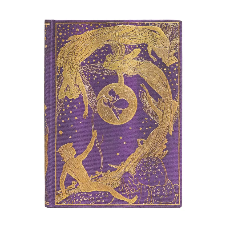 Paperblanks Caiet Violet Fairy, Midi, liniatură mare, copertă tare, 72 foi