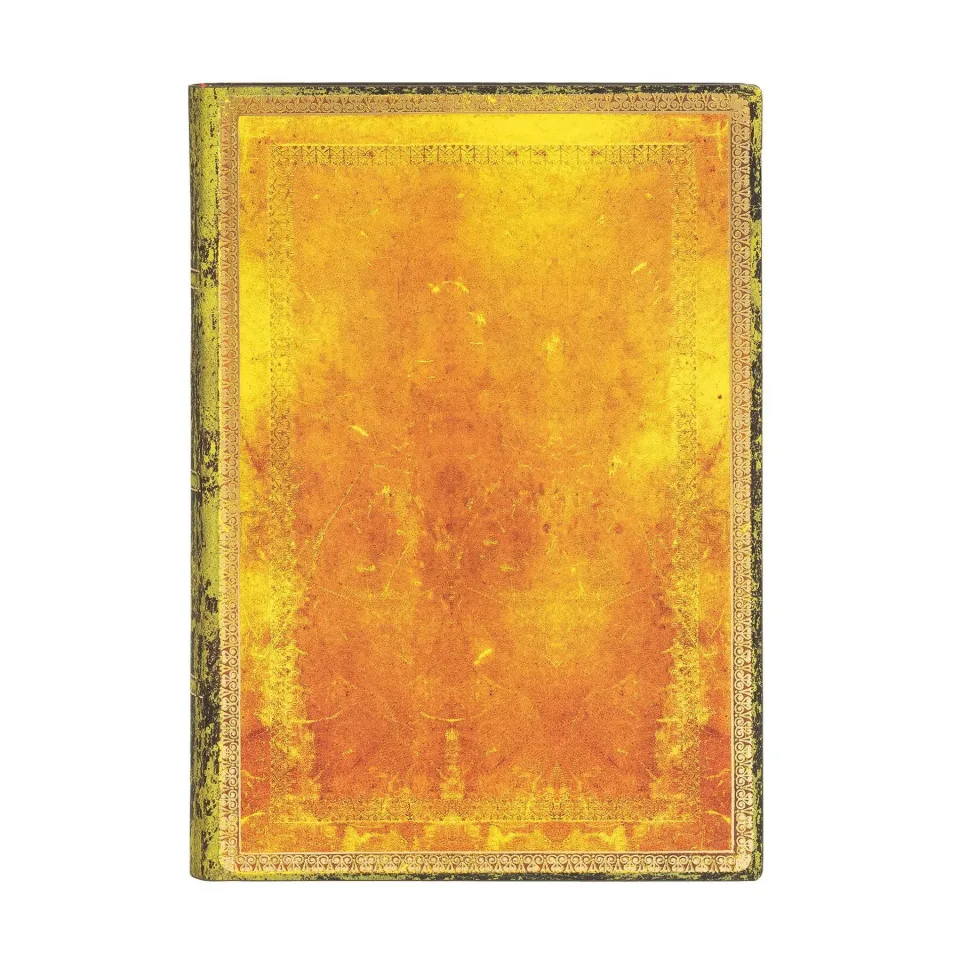 Paperblanks Jurnal Ochre, Midi, cu linii late, copertă moale, 120 file