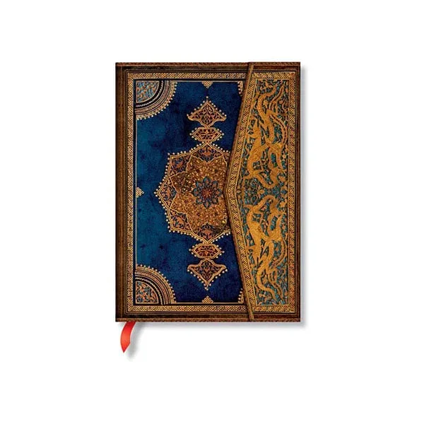 Caiet Paperblanks Safavid Indigo, Midi, copertă tare, 72 foi