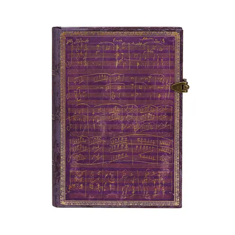 Paperblanks Caiet Beethoven's 250th Birthday, Midi, dictando, copertă tare, 120 file