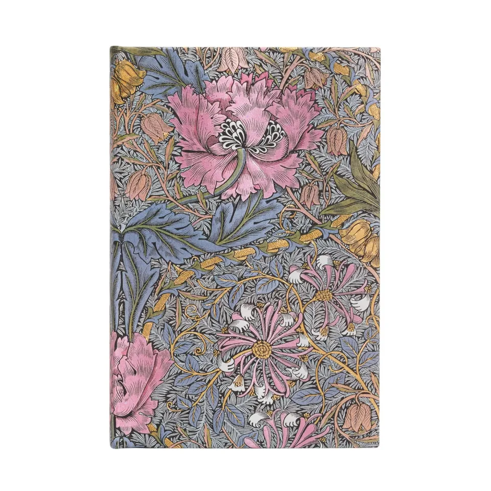 Caiet Paperblanks William Morris, Mini, liniuță lată, copertă tare, 88 file