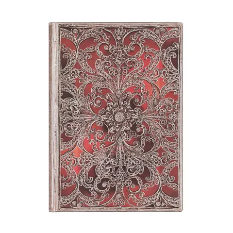 Carnet Paperblanks Garnet, Midi, cu linii late, copertă moale, 88 file