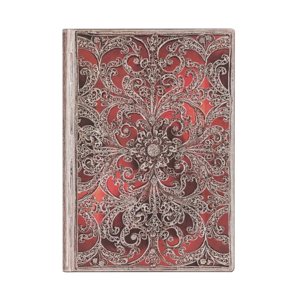 Carnet Paperblanks Garnet, Midi, cu linii late, copertă moale, 88 file