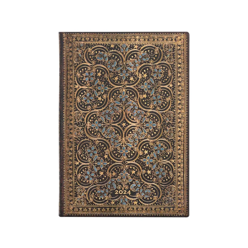 Paperblanks Planner Restoration, Midi, orizontal, copertă moale, 88 file, pentru 2024
