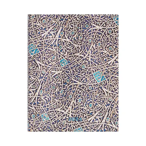 Paperblanks Planner Granada Turquoise, Ultra, vertical, copertă tare, 80 file, pentru 2024