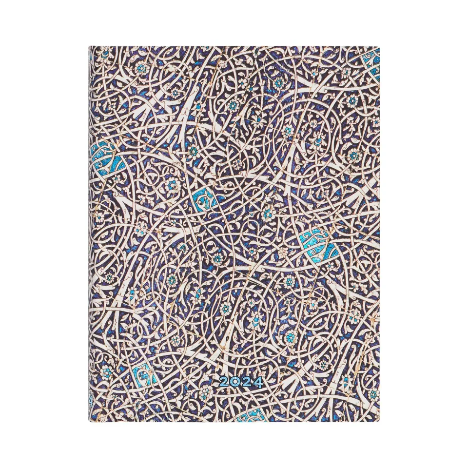 Paperblanks Planner Granada Turquoise, Ultra, vertical, copertă tare, 80 file, pentru 2024