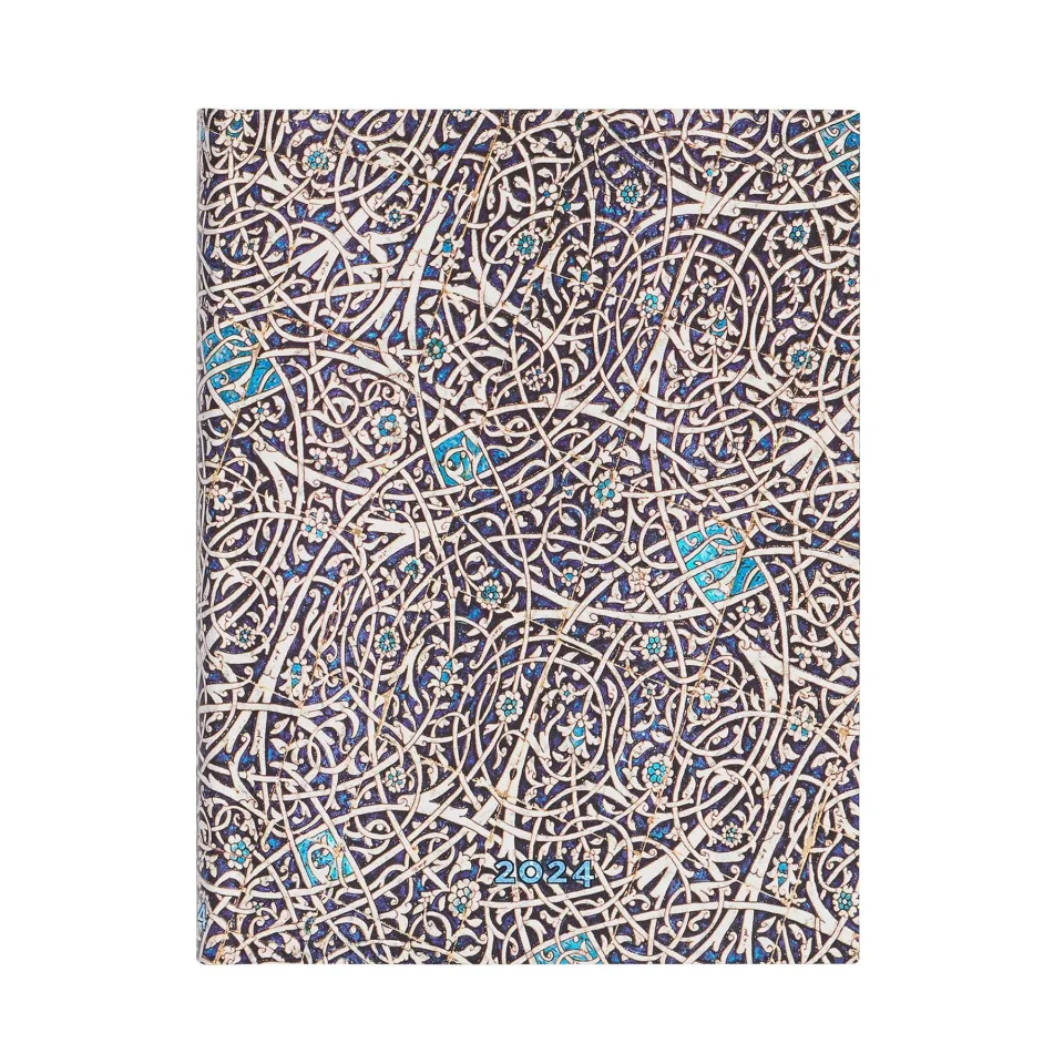 Paperblanks Planner Granada Turquoise, Ultra, Verso, copertă tare, 80 coli, pentru 2024