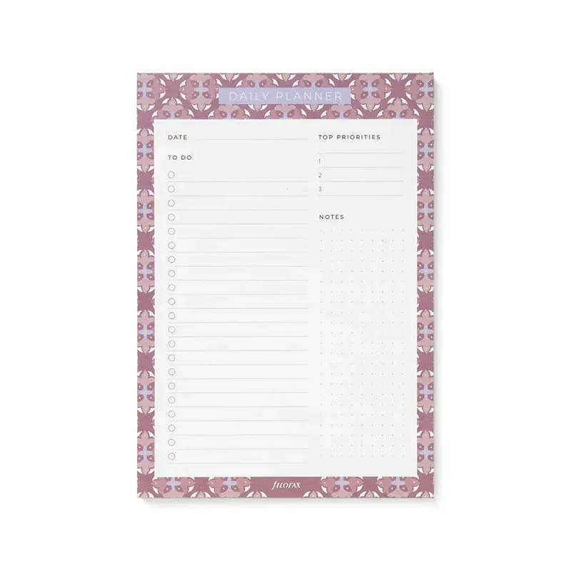 Filofax Planner Pad Mediterranean, zilnic, cu magnet