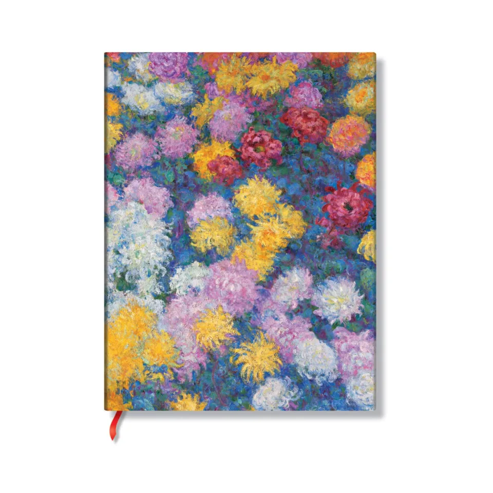 Caiet Paperblanks Monet Chrysanthemums, Ultra, liniatură lată, copertă tare, 72 foi
