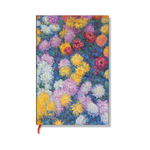 Paperblanks Caiet Monet Crizanteme, Mini, linii late, copertă tare, 88 file