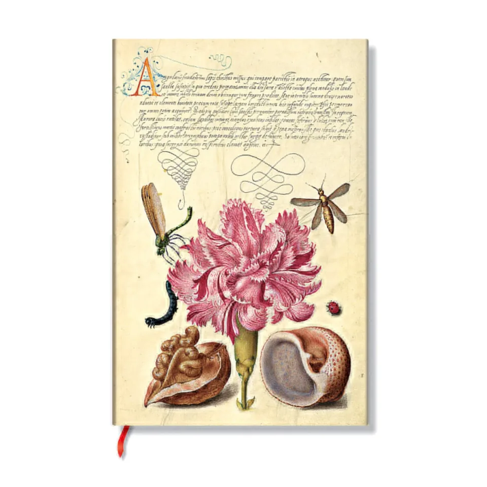 Paperblanks Caiet Pink Carnation, Mini, cu linii late, copertă moale, 104 file