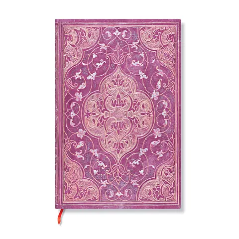 Paperblanks Caiet Rose Chronicles, Mini, cu linii late, Copertă moale, 104 foi