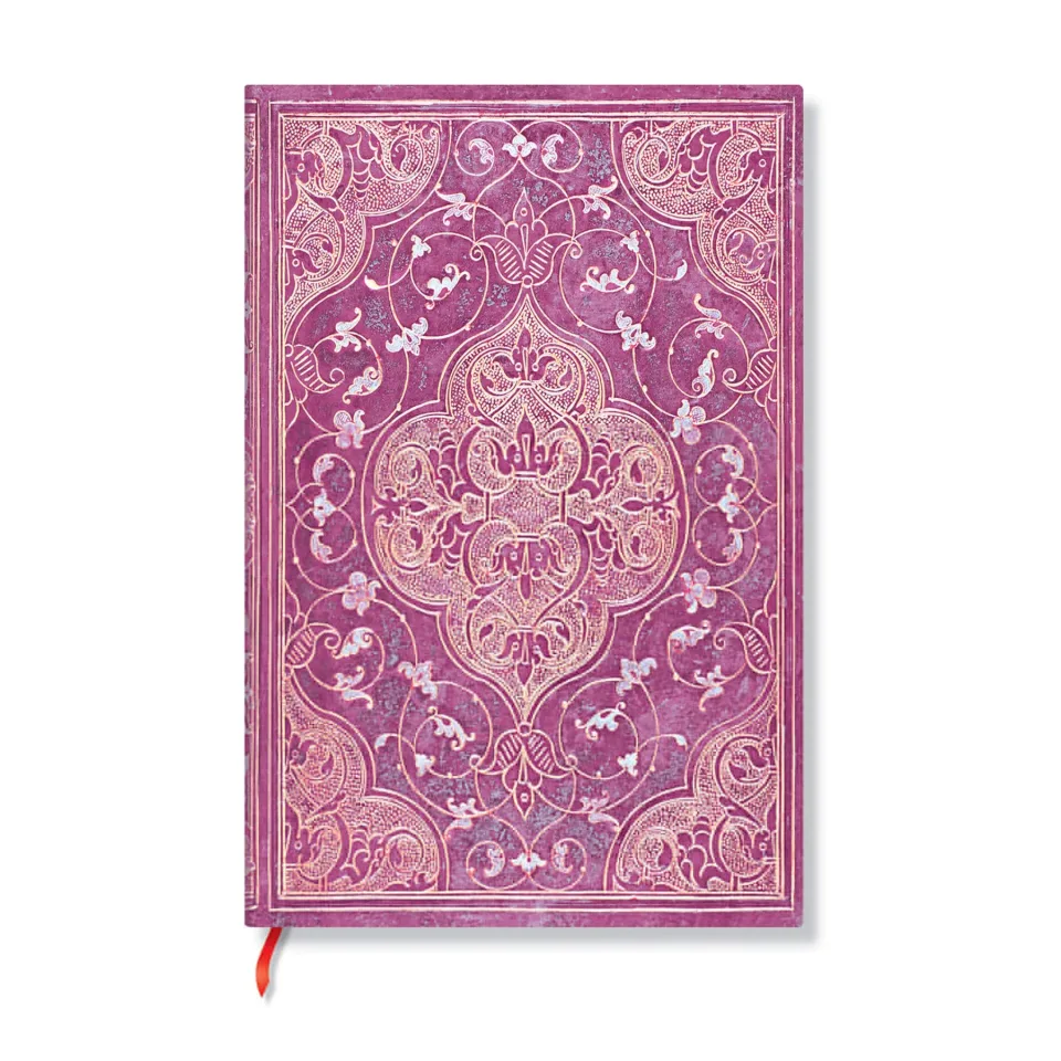Paperblanks Caiet Rose Chronicles, Mini, cu linii late, Copertă moale, 104 foi