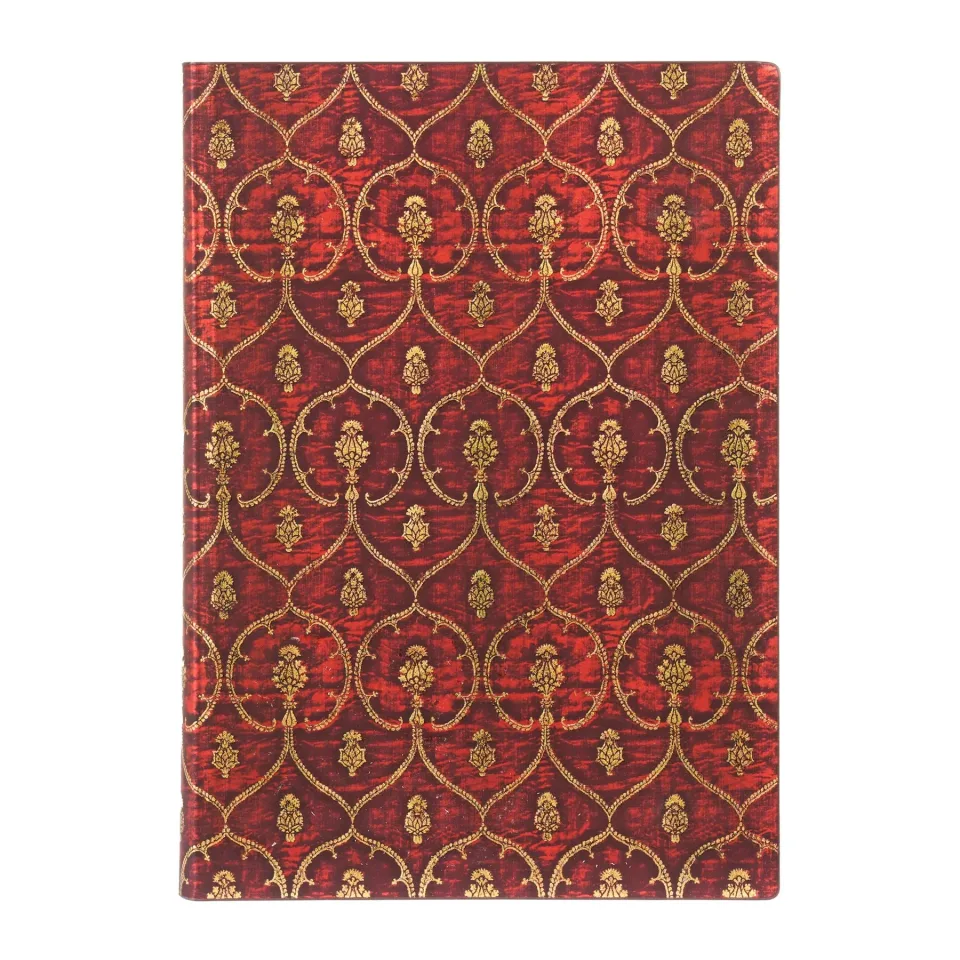 Paperblanks Caiet Red Velvet, Midi, dictando, copertă moale, 88 file