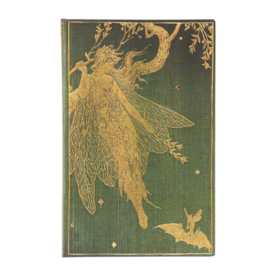 Paperblanks Planner Olive Fairy, Maxi, cu puncte, copertă tare, 96 foi