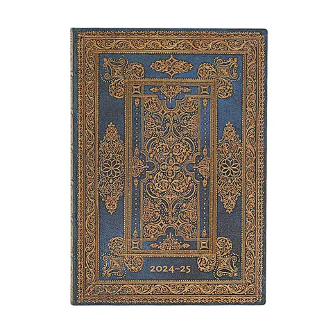 Paperblanks Planner Blue Luxe, Midi, orizontal, copertă moale, 112 file, pentru 2024–2025