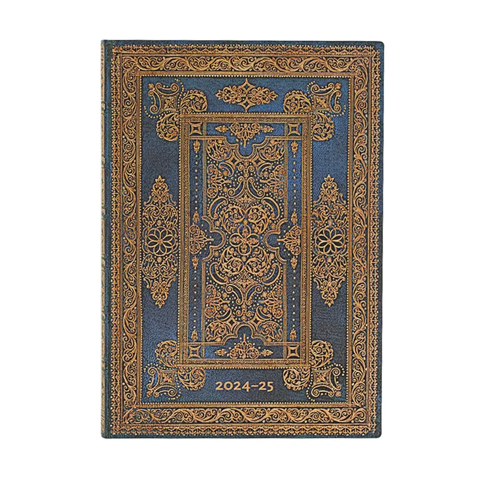 Paperblanks Planner Blue Luxe, Midi, orizontal, copertă moale, 112 file, pentru 2024–2025