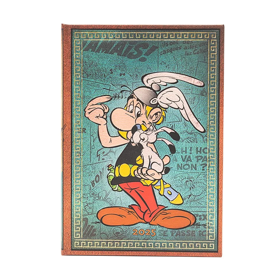 Paperblanks Planner Asterix the Gaul, Midi, orizontal, copertă tare, 80 file, pentru 2025