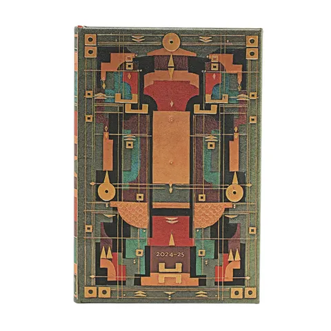 Paperblanks Planner Lion’s Den, Mini, orizontal, copertă tare, 104 file, pentru 2024–2025