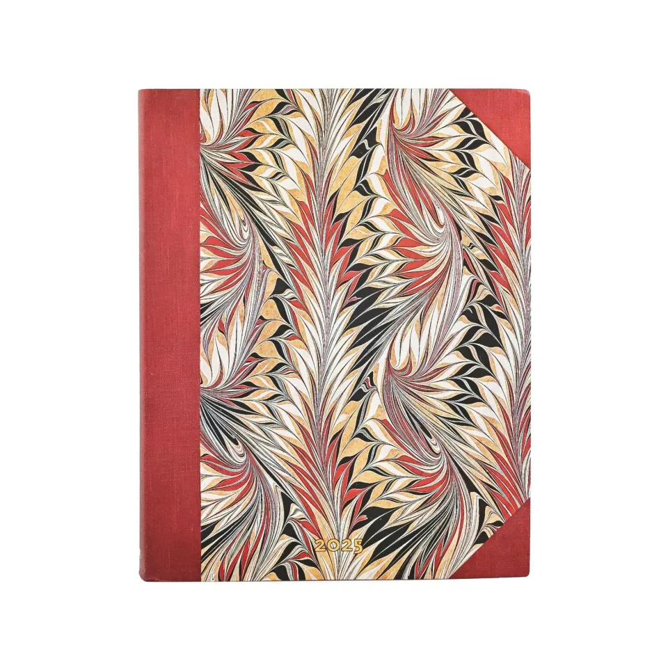 Paperblanks Planner Rubedo, Ultra, o zi pe pagină, copertă moale, 216 foi, pentru 2025