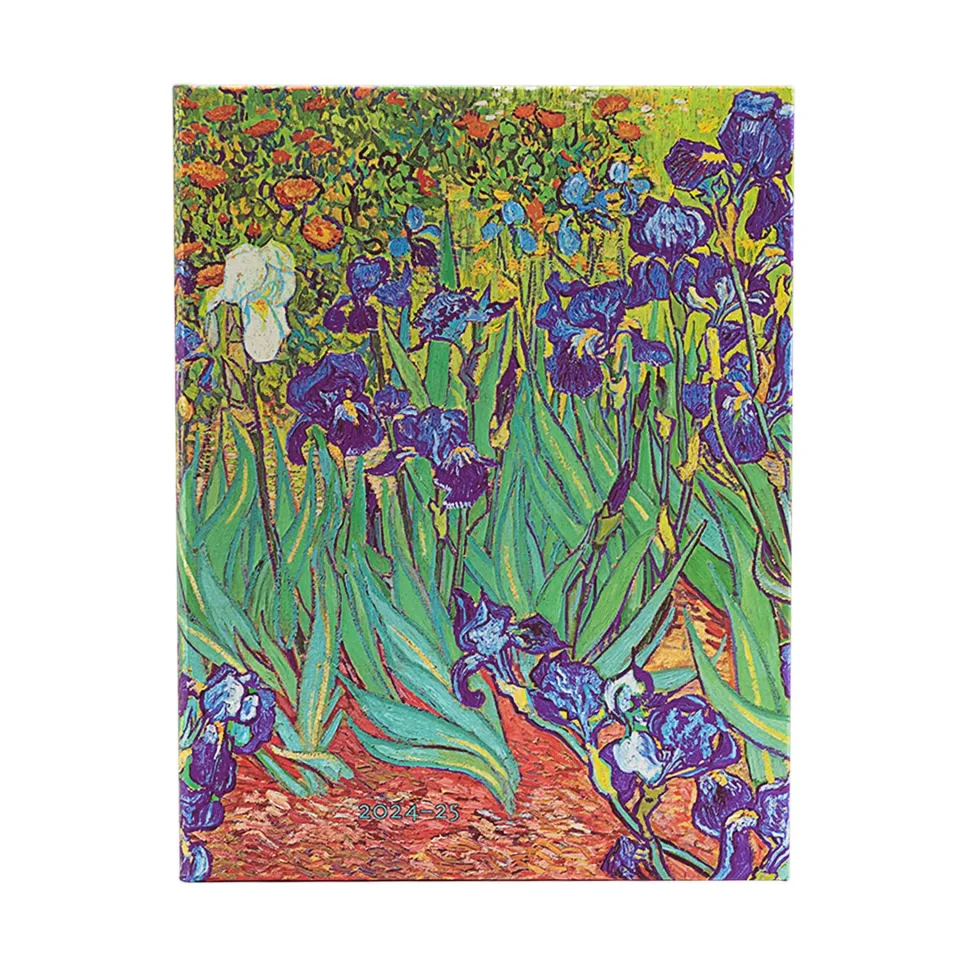 Planner Paperblanks Van Gogh's Irises, Ultra, vertical, copertă tare, 104 foi, pentru 2024–2025