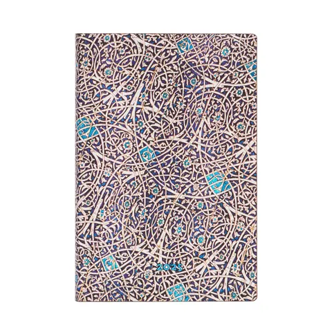 Paperblanks Planner Granada Turquois, Mini, orizontal, copertă moale, 88 file, pentru 2025
