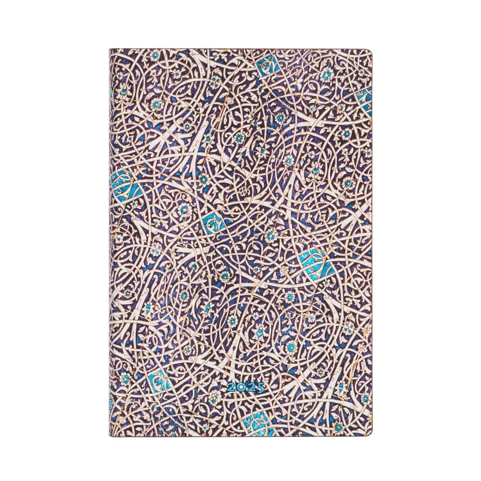 Paperblanks Planner Granada Turquois, Mini, orizontal, copertă moale, 88 file, pentru 2025