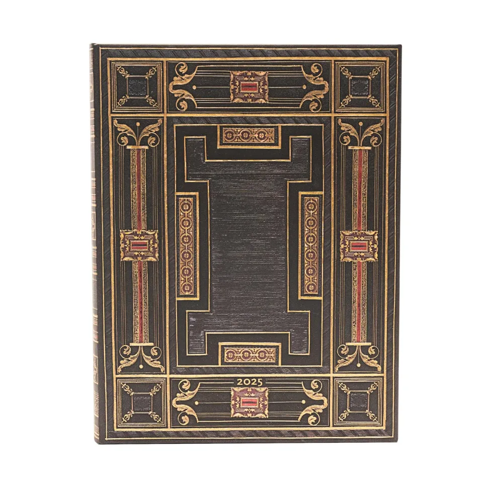 Paperblanks Planner Onyx, Ultra, o zi pe pagină, copertă tare, 208 file, pentru 2025
