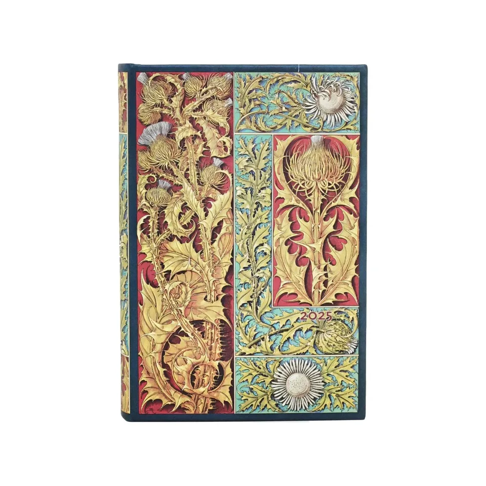 Paperblanks Planner Wild Thistle, Mini, 1 zi pe pagină, copertă tare, 208 file, pentru 2025