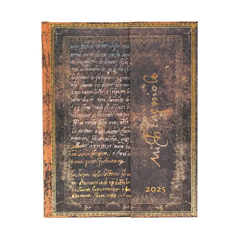 Paperblanks Planner Michelangelo, Ultra, Verso, copertă tare, 80 file, pentru 2025