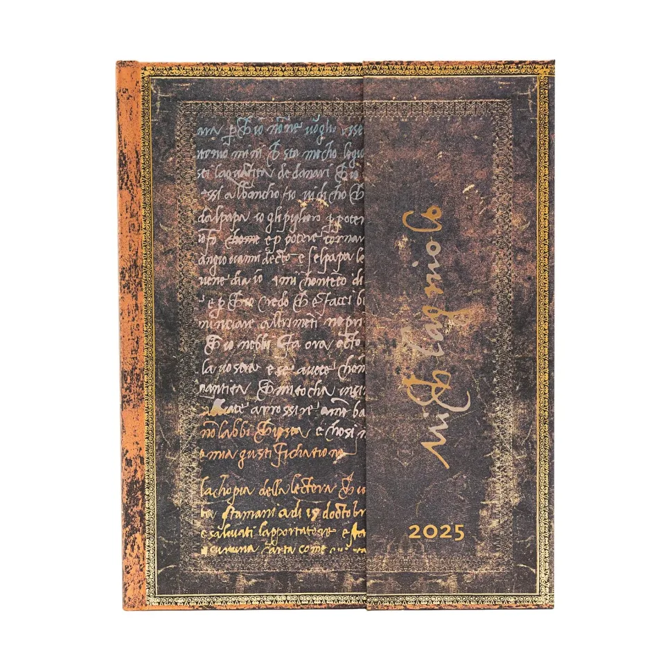 Paperblanks Planner Michelangelo, Ultra, Verso, copertă tare, 80 file, pentru 2025