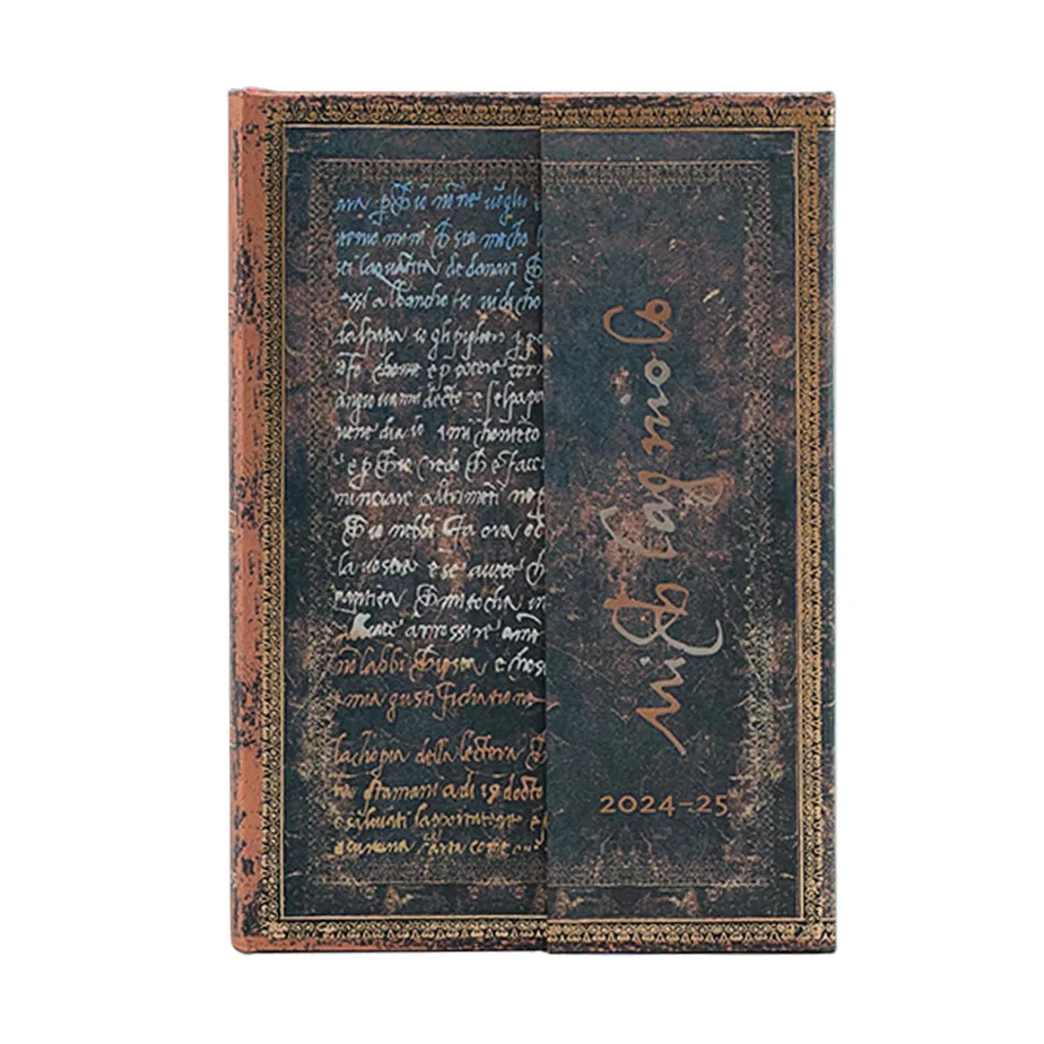 Paperblanks Planner Michelangelo, Mini, orizontal, copertă tare, 104 foi, pentru 2024-2025