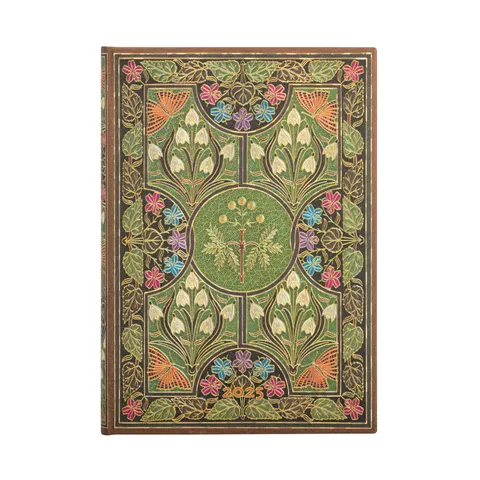Paperblanks Planner Poetry in Bloom, Midi, vertical, copertă tare, 80 foi, pentru 2025