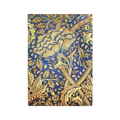 Paperblanks Planner Morris Windrush, Midi, orizontal, copertă moale, 88 foi, pentru 2025
