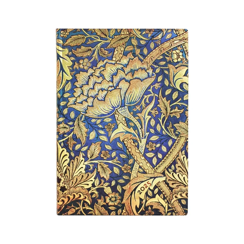 Paperblanks Planner Morris Windrush, Midi, orizontal, copertă moale, 88 foi, pentru 2025