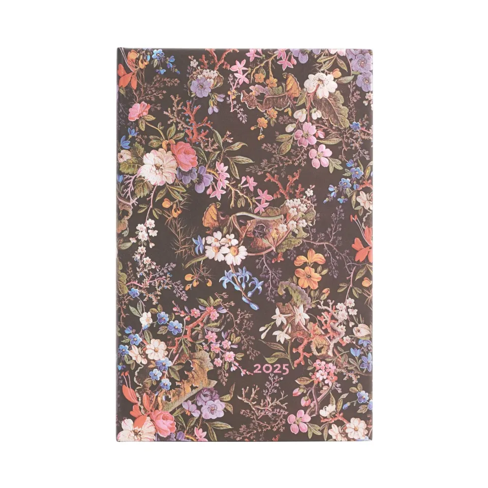 Paperblanks Planner Floralia, Maxi, orizontal, copertă tare, 80 file, pentru 2025