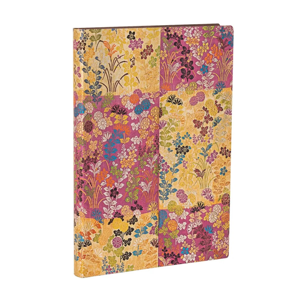 Paperblanks Caiet Kara-Ori Pink, Midi, cu linii late, copertă moale, 88 file