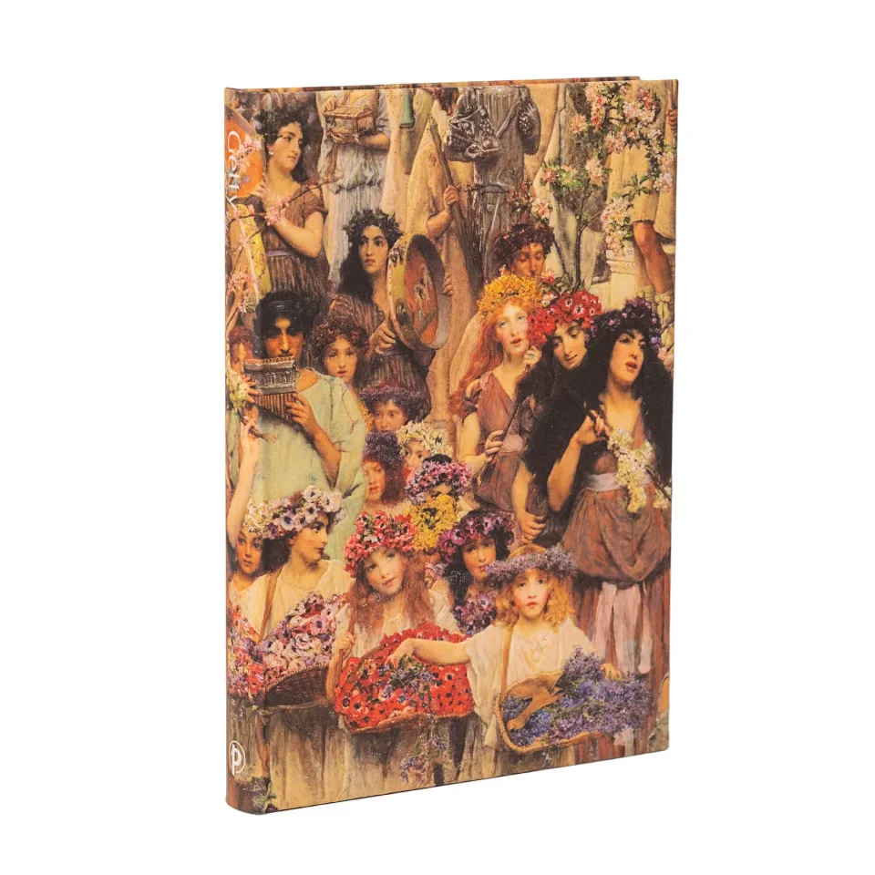 Paperblanks Caiet Spring, Midi, cu linii late, copertă tare, 72 file