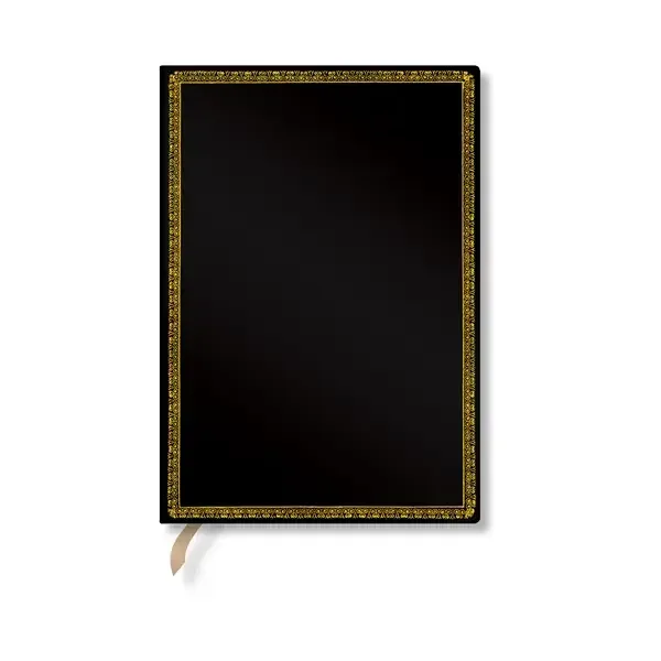 Paperblanks Caiet Black Edition, Midi, cu linii late, copertă tare, 72 file