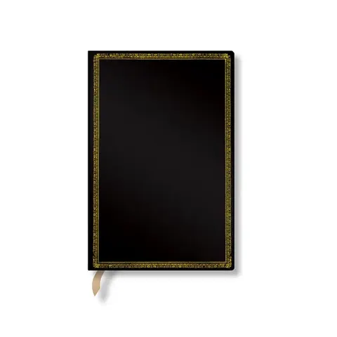 Paperblanks Caiet Black Edition, Mini, cu linii late, copertă tare, 88 file
